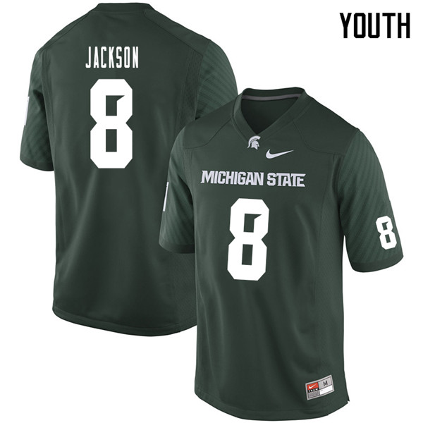Youth #8 Chris Jackson Michigan State Spartans College Football Jerseys Sale-Green